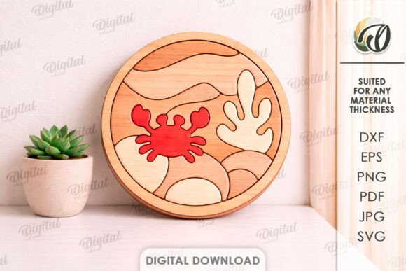 3D Mini Puzzle Decor Laser Cut. Sea Life
