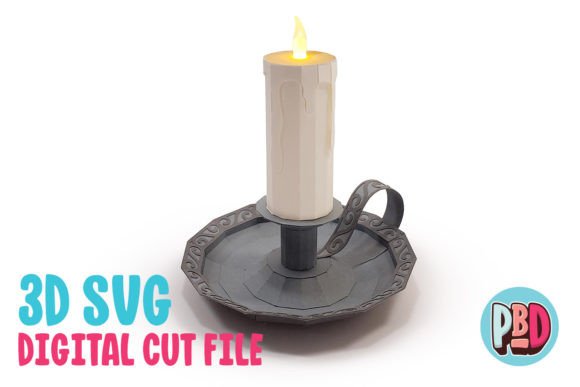 Candle 3D Papercraft: A Designer’s Take on Shapes and 3D SVG Assets