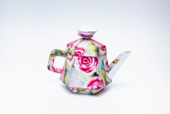 Floral Teapot 3D SVG: Elevating Pots And Vases Content