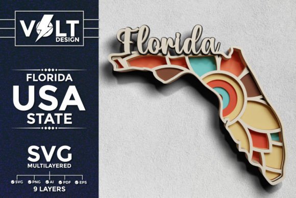 Florida USA State 3d SVG Paper Cut Review