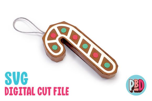 Gingerbread Candycane 3D Paper Ornament: A 3D SVG Review for Christmas Content