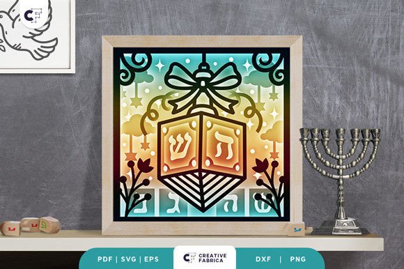 Hanging Driedel 3D Shadow Box: A Designer’s Take on 3D SVG for Jewish Celebrations