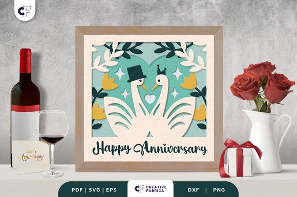 Happy Anniversary 3D Shadow Box SVG Review