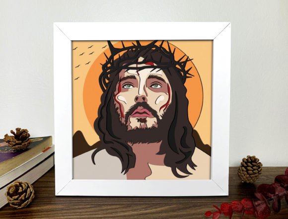 Jesus Shadow Box 3D Svg, Jesus 3D Svg