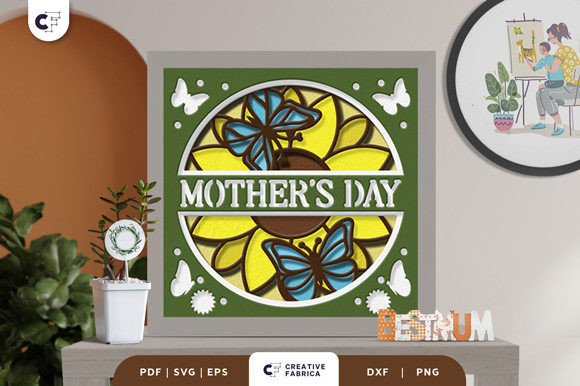 Mama and Baby Butterfly 3D Shadow Box Review