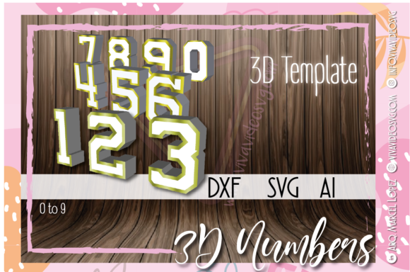 New 3D Numbers 0 to 9 for 3D SVG Shapes
