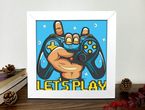 Video Game Shadow Box 3D Svg, Video Game